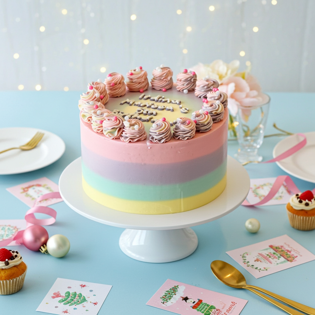 Vanilla Rainbow Cake