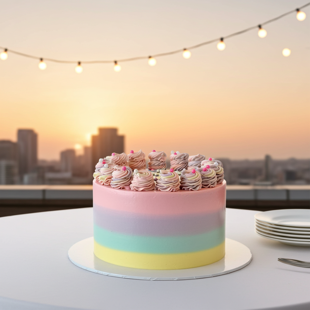 Vanilla Rainbow Cake