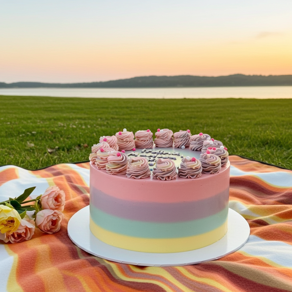 Vanilla Rainbow Cake