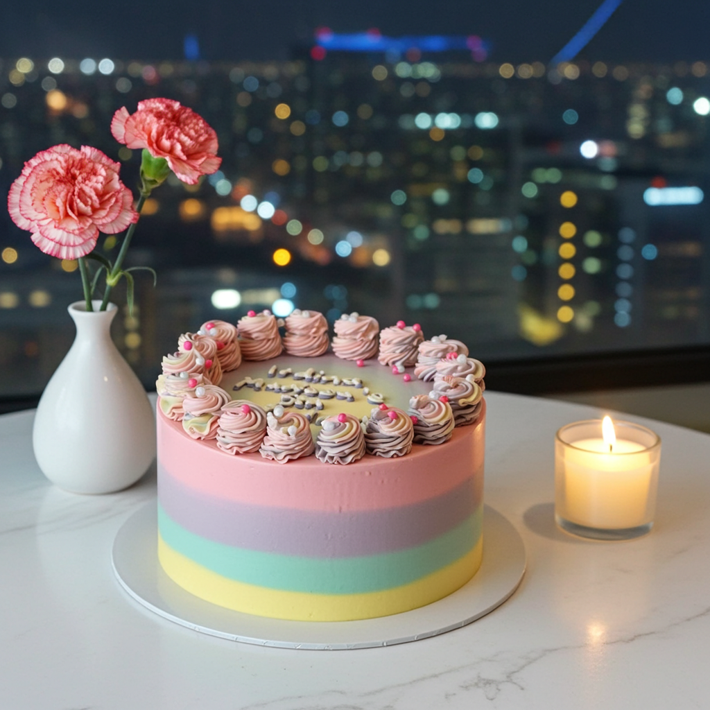 Vanilla Rainbow Cake