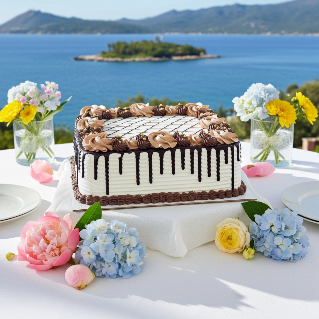 Chocolate Drip Square Cake