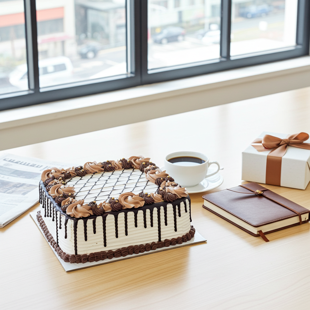 Chocolate Drip Square Cake