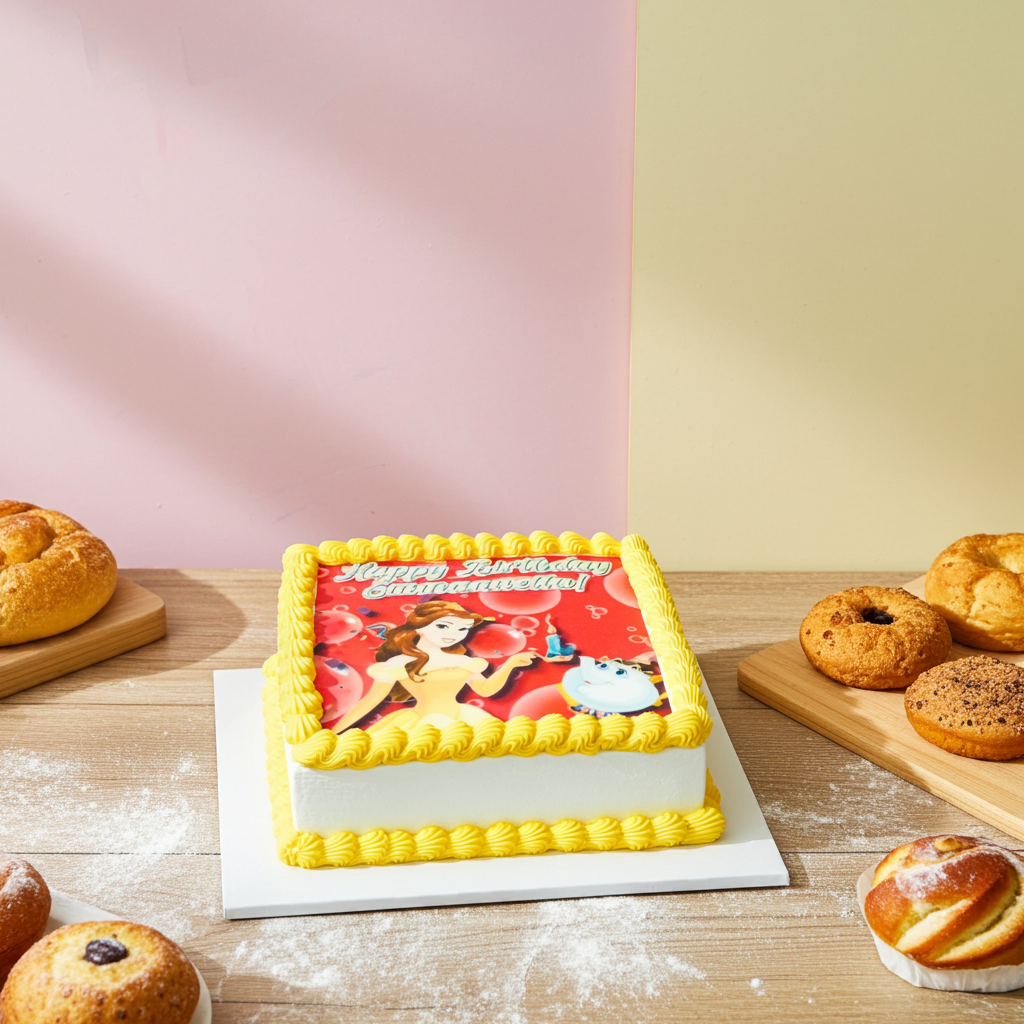 Cinderella Square Cake