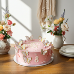 Pink Butterfly Cake
