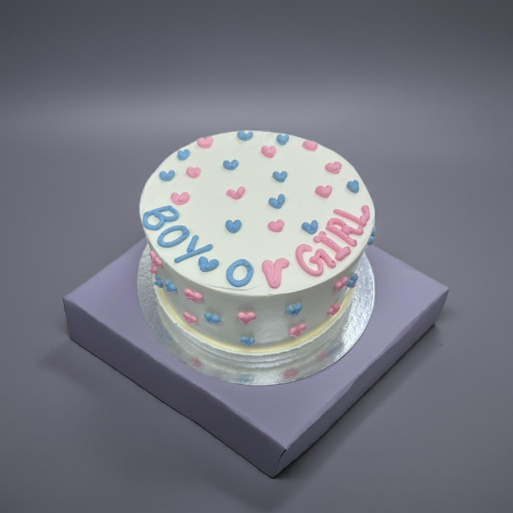 Gender Reveals Round Cake