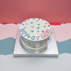 Gender Reveals Round Cake
