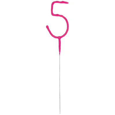 Number 5 Cake 7" Sparkler