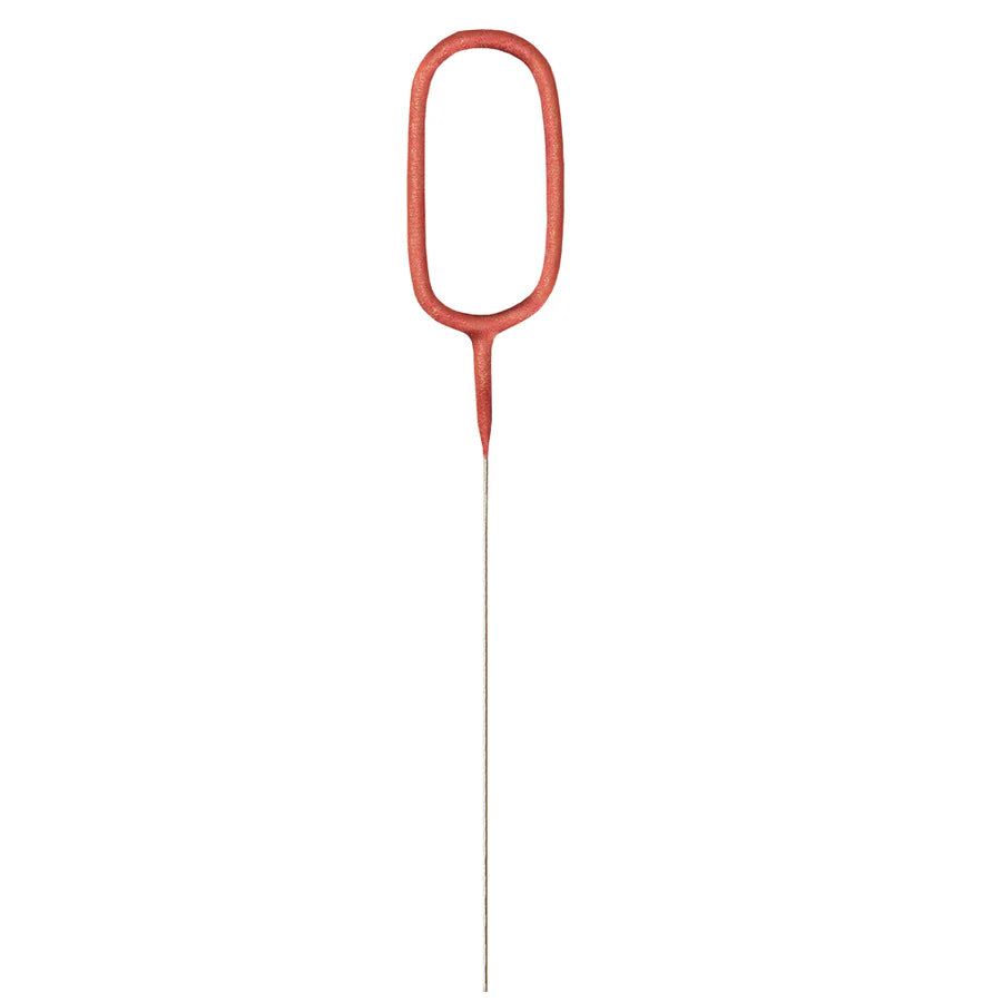 Number 0 Cake 7" Sparkler