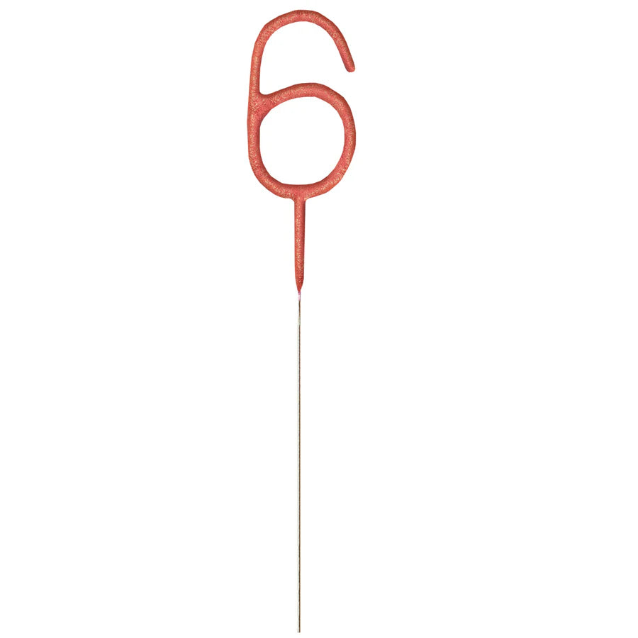 Number 6 Cake 7" Sparkler