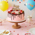 Strawberry Chocolate Dripping Cake