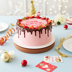 Strawberry Chocolate Dripping Cake