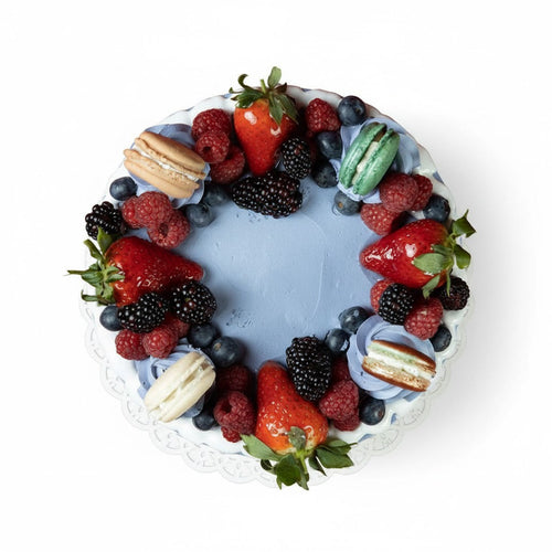 Berry Beautiful & Macaron Cake