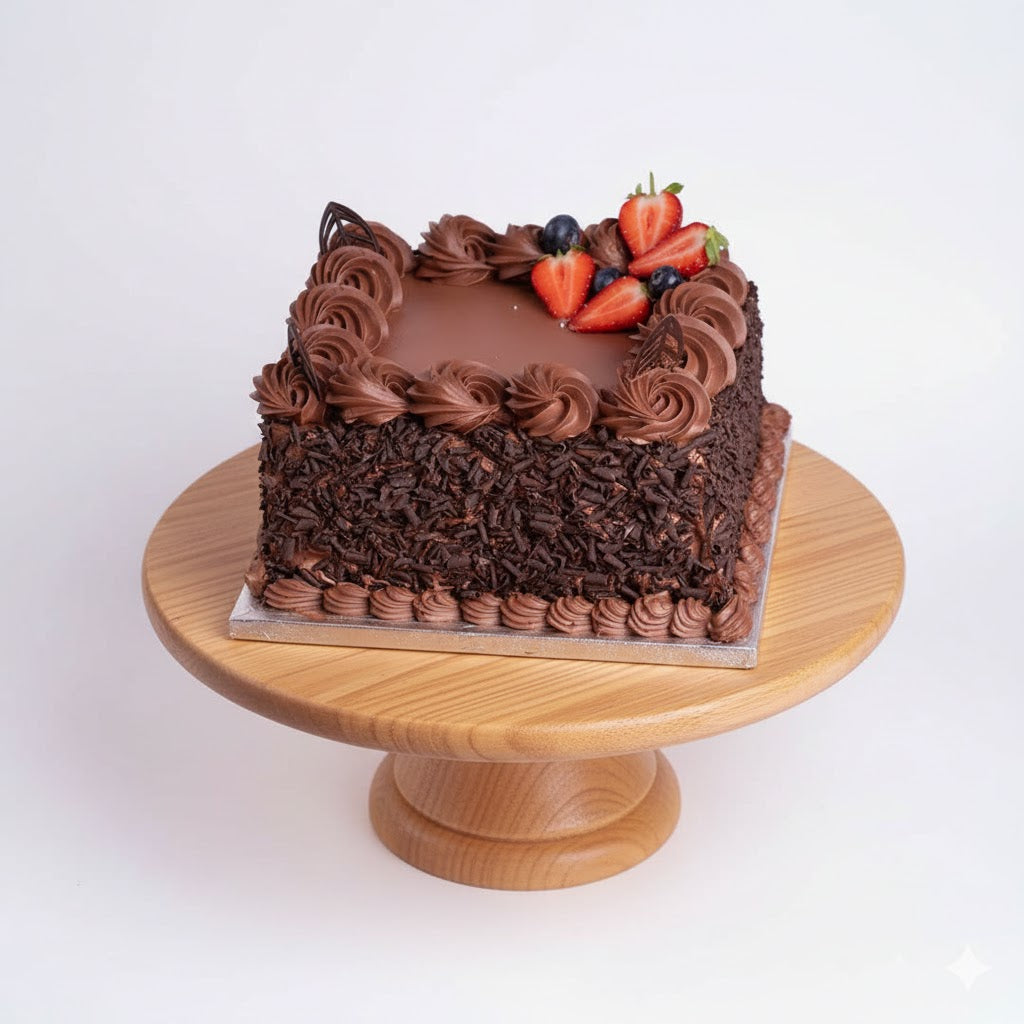 Creamy Curl Choco Square Cake