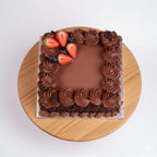 Creamy Curl Choco Square Cake